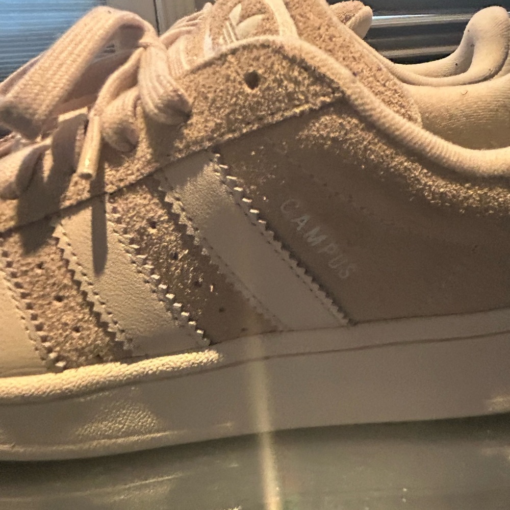 adidas Campus Sneakers in Beige and White